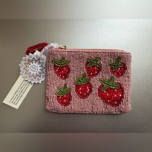 Beaded Strawberry Pouch
